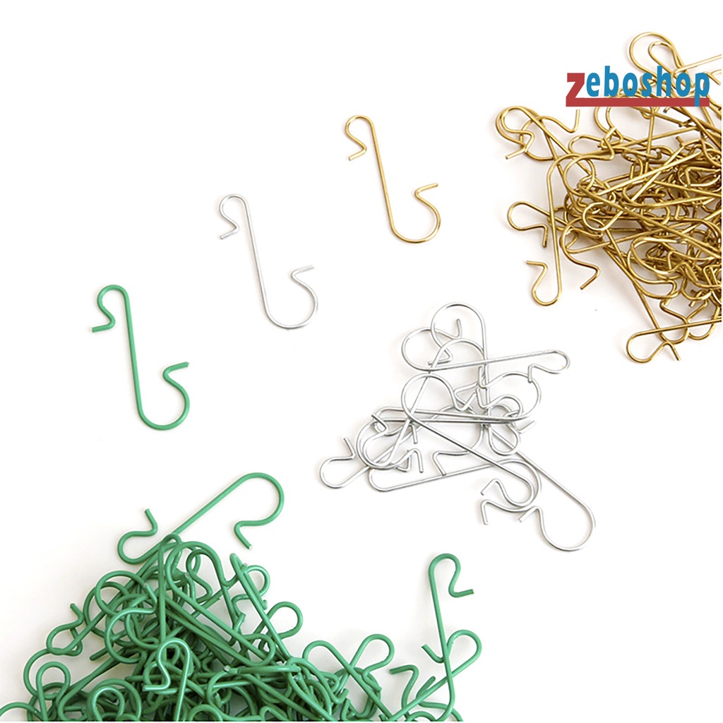Set 100 Móc Treo Hình Chữ S Bằng Thép Không Gỉ Trang Trí Cây Thông Giáng Sinh