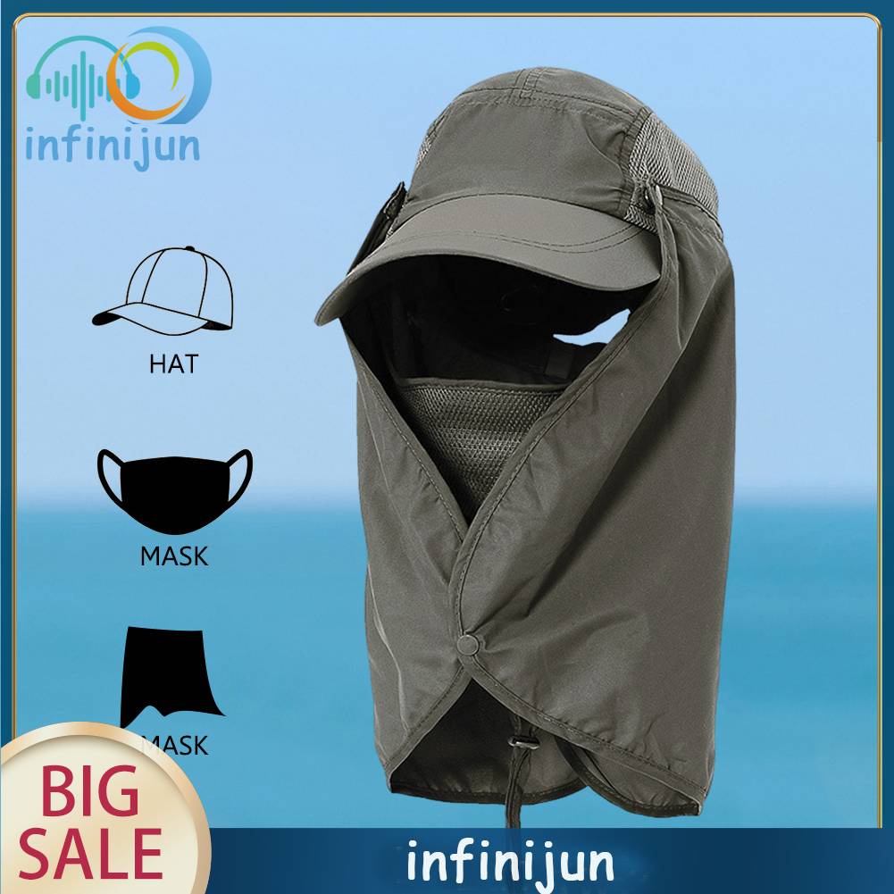Mũ Lưỡi Trai Có Tấm Chắn Bảo Vệ Mặt Và Cổ Chống Gió Thoáng Khí Dành Cho Nam Nữ