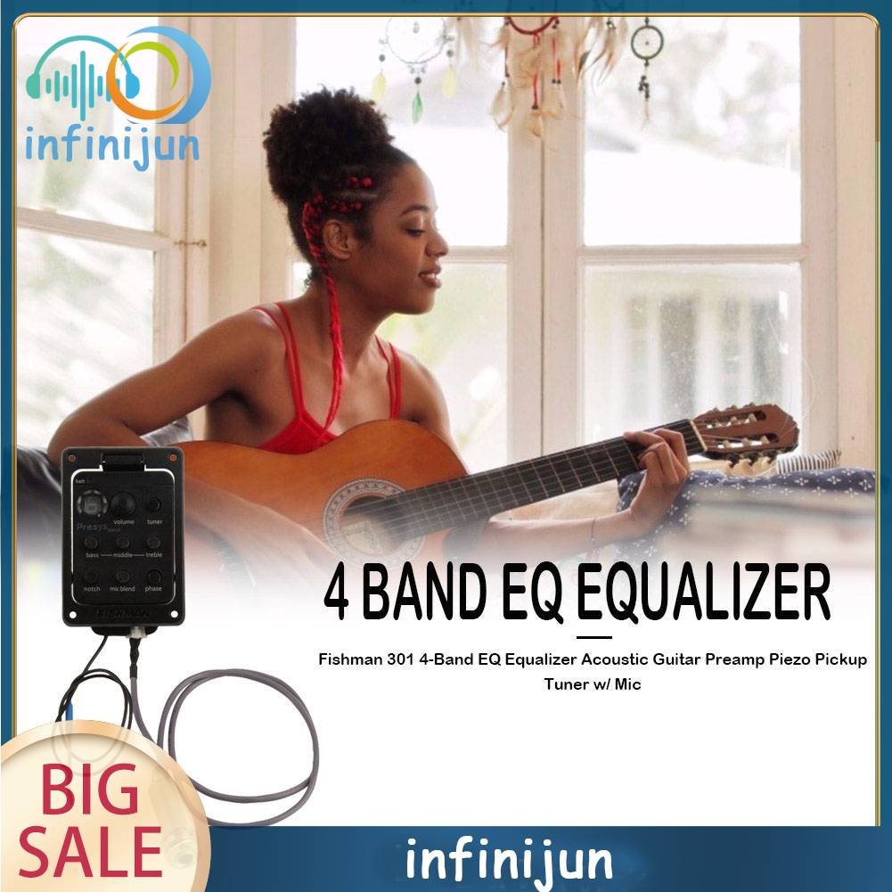 Bộ Cân Bằng EQ 4 Băng Tần Kèm Micro Chuyên Dụng Cho Đàn Guitar