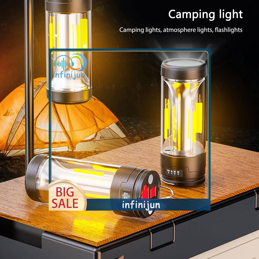 Đèn Pin Cắm Trại Nam Châm 4 Chế Độ 2000mAh