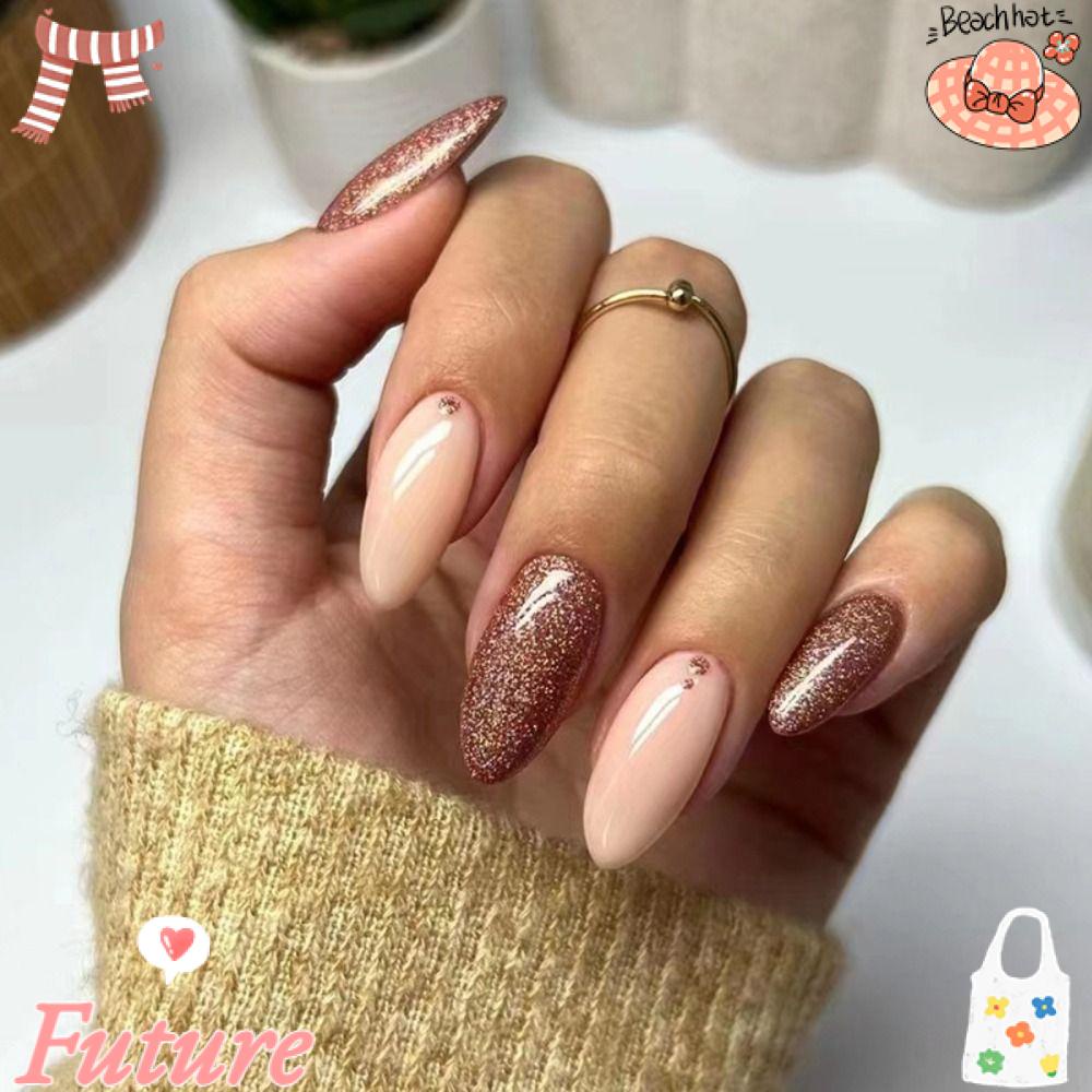 Set 24 Móng Tay Giả Có Thể Tháo Rời Diy