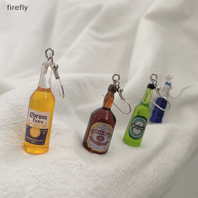 1 Đôi Bông Tai Hình Ly Bia Bằng Nhựa Resin Thời Trang Dành Cho Nữ