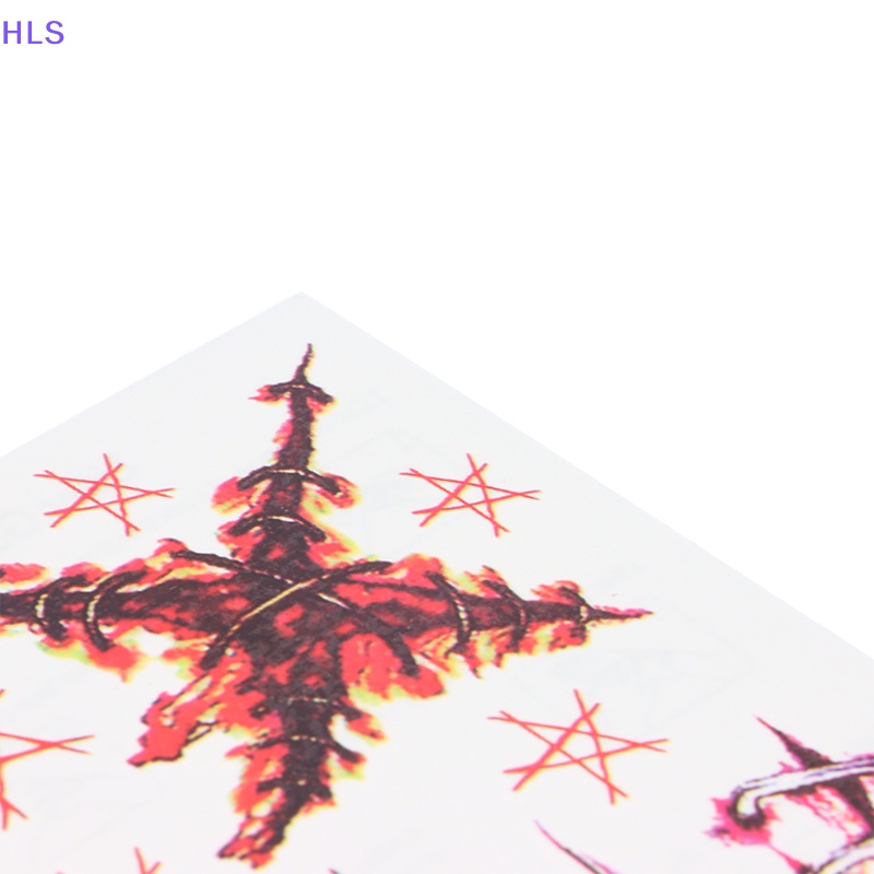 Set 10 Tấm Hình Xăm Dán Chủ Đề Halloween Độc Đáo