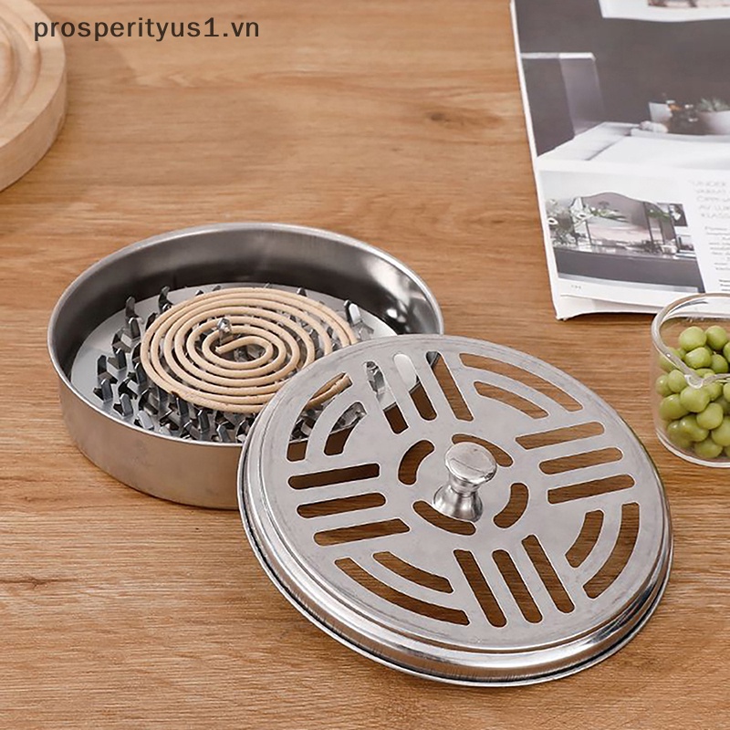 [prosperityus1] Khay Đựng Nhang Muỗi / Côn Trùng Có Nắp Đậy Mang Đi Ra Ngoài Tiện Lợi