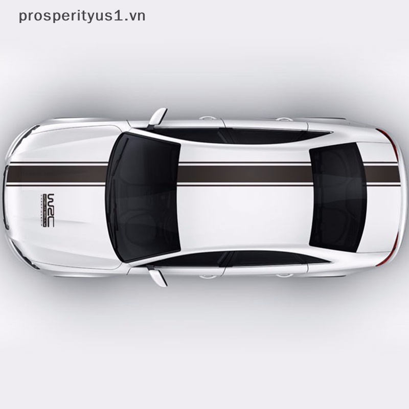 [prosperityus1] Miếng Dán Trang Trí Xe Hơi Họa Tiết Kẻ Sọc Cá Tính