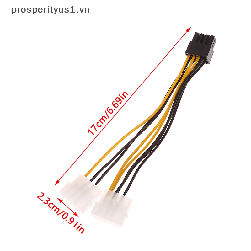 1 Dây Cáp Nối Dài Chuyển Đổi Nguồn Điện 17cm Dual 4Pin Sang 8Pin