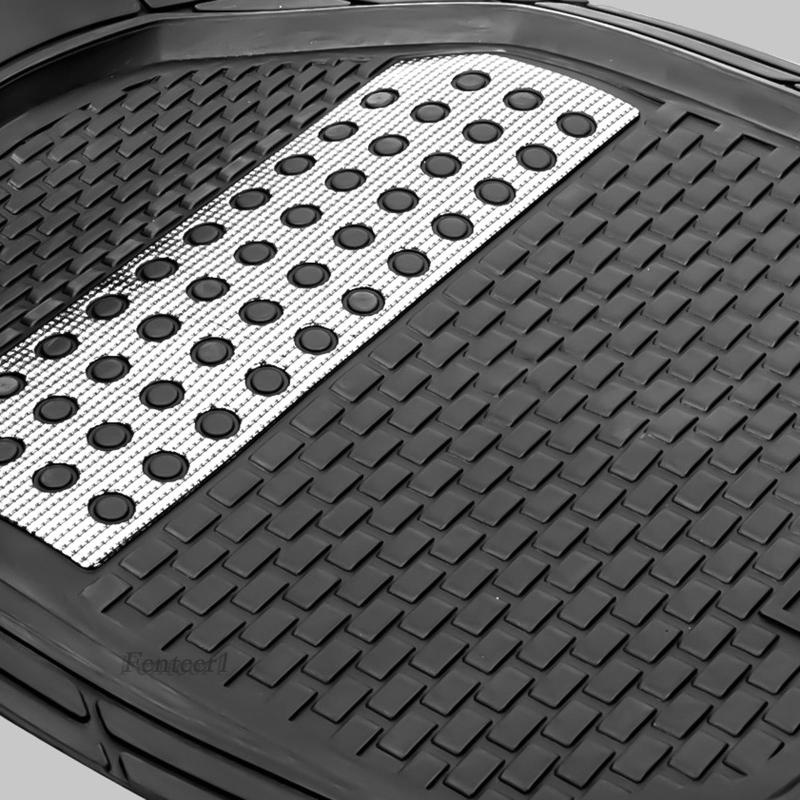 Set 4 Tấm Thảm PVC Màu Đen Chống Thấm Nước Cho Xe Hơi Fenteer1 Sturdy