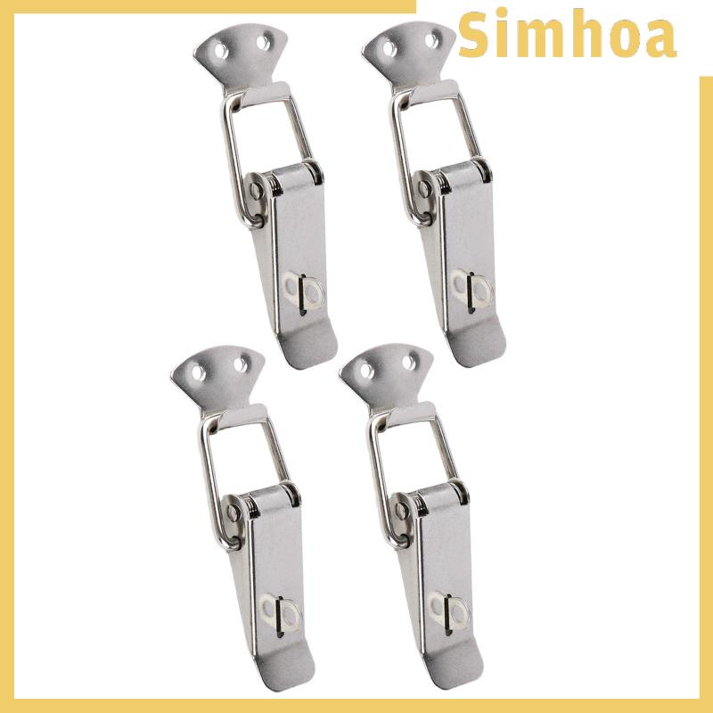 Bộ 4 Chốt Lò Xo Bằng Thép Không Gỉ Mini Chuyên Dụng Cho Hộp Nội Thất Trong Nhà