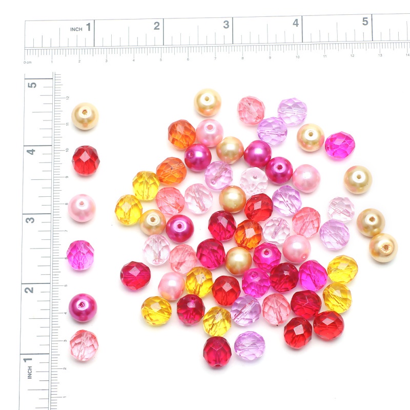 Set 30 Hạt Tròn Nhiều Màu 10MM Làm Trang Sức Thủ Công