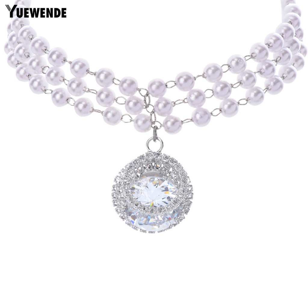 Vòng Cổ Ngọc Trai Ba Hàng Ngày Thân Thiện Với Môi Trường Cho Thú Cưng