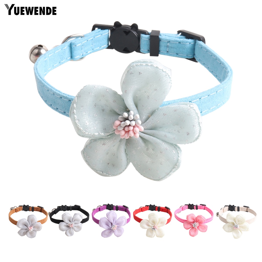 Yq.e Vòng Cổ Da Lộn Giả Gắn Chuông Có Thể Điều Chỉnh Cho Cún Cưng