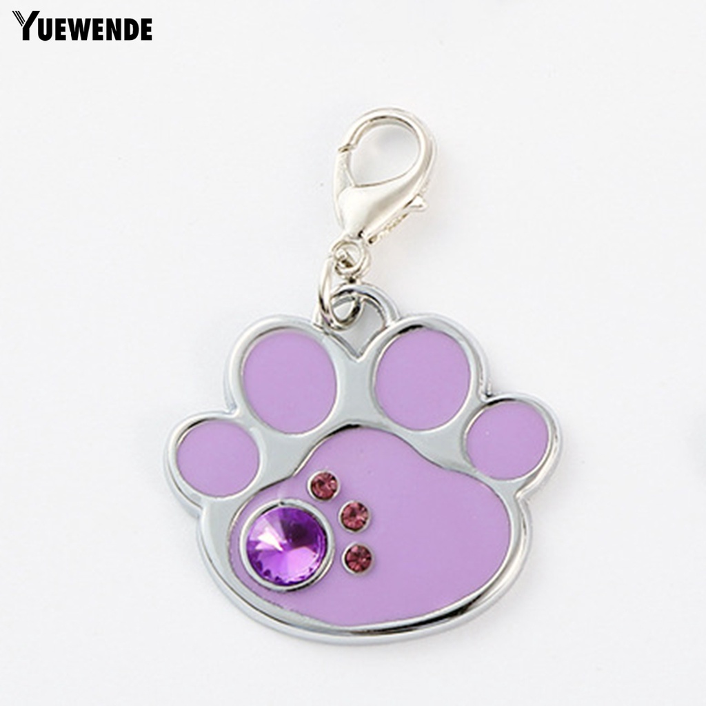 Thẻ ID Thú Cưng Bằng Hợp Kim Hình Dấu Chân Chó Sáng Tạo