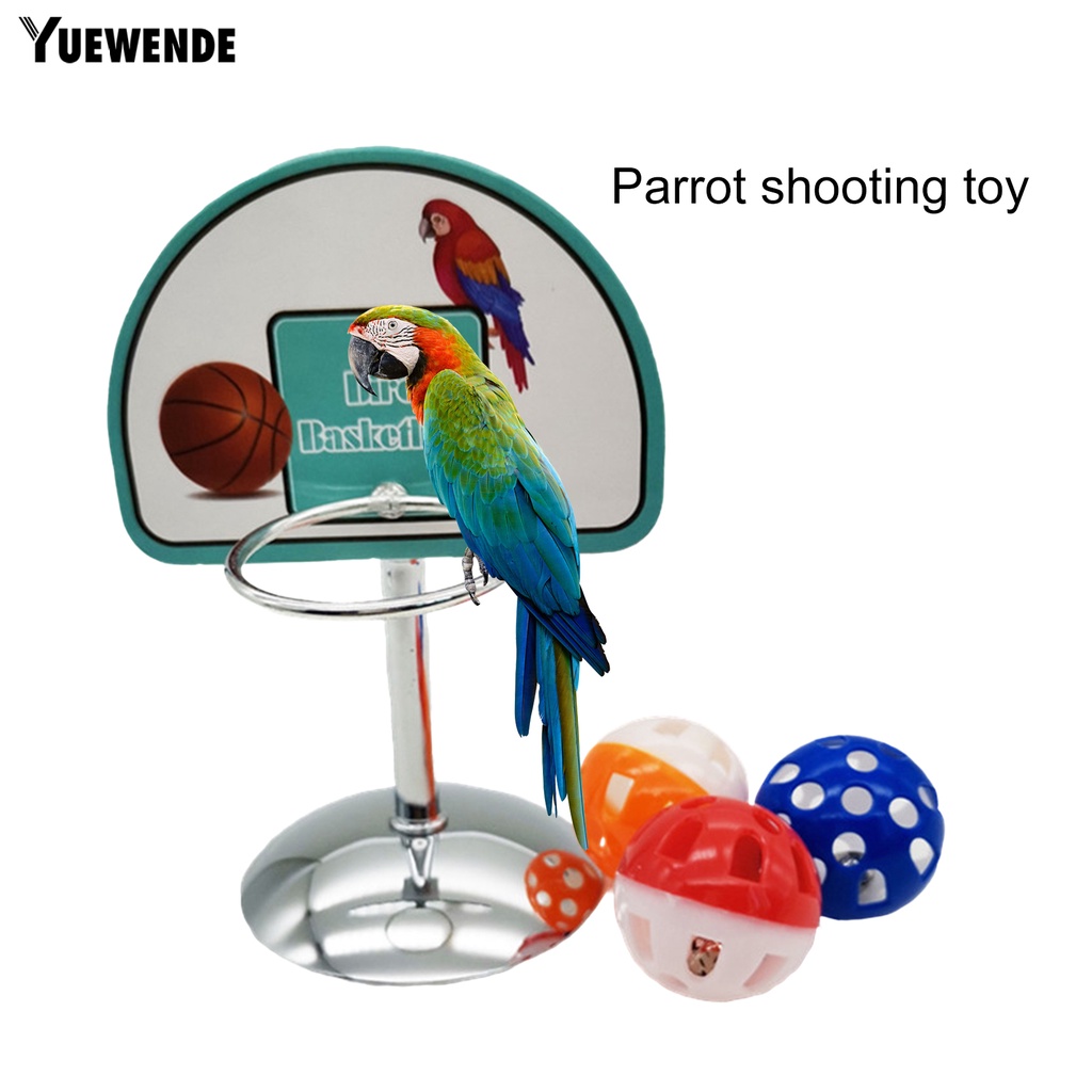 1 Bộ Đồ Chơi Bóng Rổ Đế Tròn Có Chuông Cho Chim Vẹt