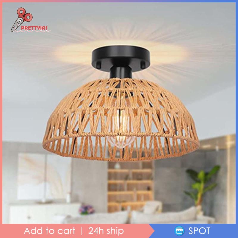 Chụp Đèn Bằng Mây Đan Tay Prettyia1 Cho Phòng Ngủ / Nhà Hàng / Phòng Khách
