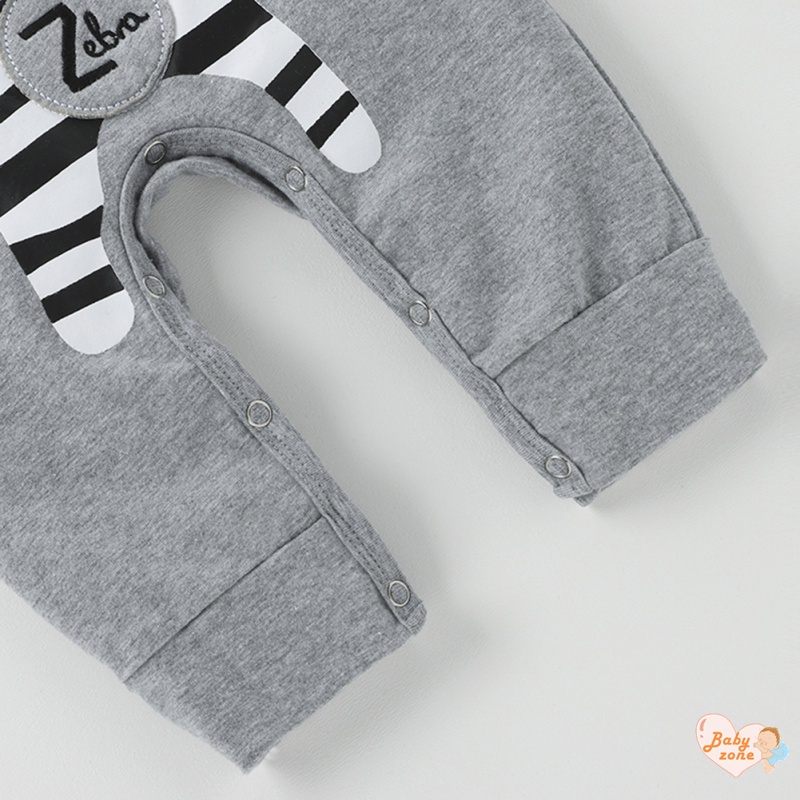 Bộ Áo Liền Quần In Hoa Hoạt Hình Dành Cho Bé Trai 0-6 Tháng Tuổi