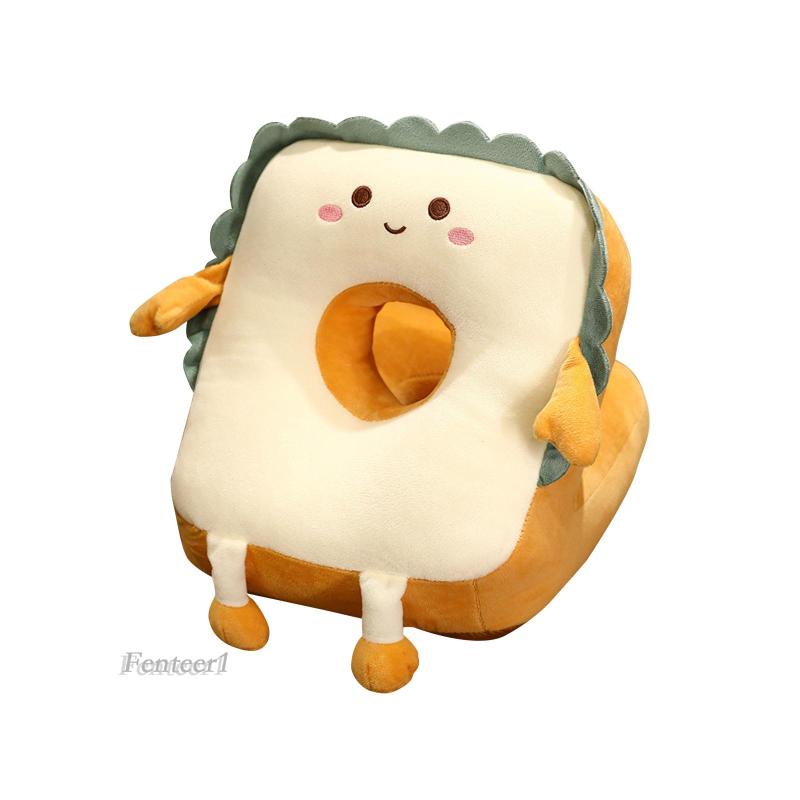 [Fenteer1] Gối Đệm Hình Bánh Mì Nướng Dễ Thương Kích Thước 25x30cm Dùng Khi Đi Du Lịch