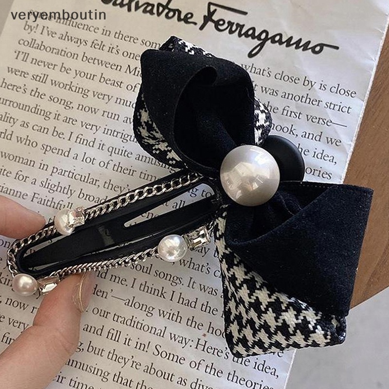 Kẹp Tóc Hình Nơ Màu Đen Thanh Lịch Dành Cho Nữ