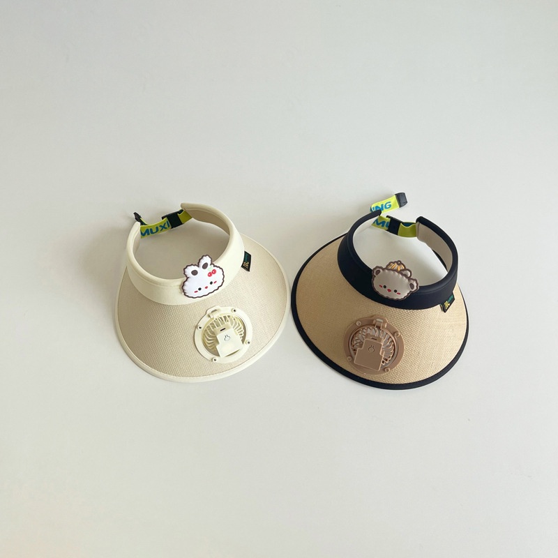 Mũ Rơm Chống Nắng Hở Chóp Hình Gấu Hoạt Hình Phong Cách Hàn Quốc Đi Biển Mùa Hè Mới Cho Bé