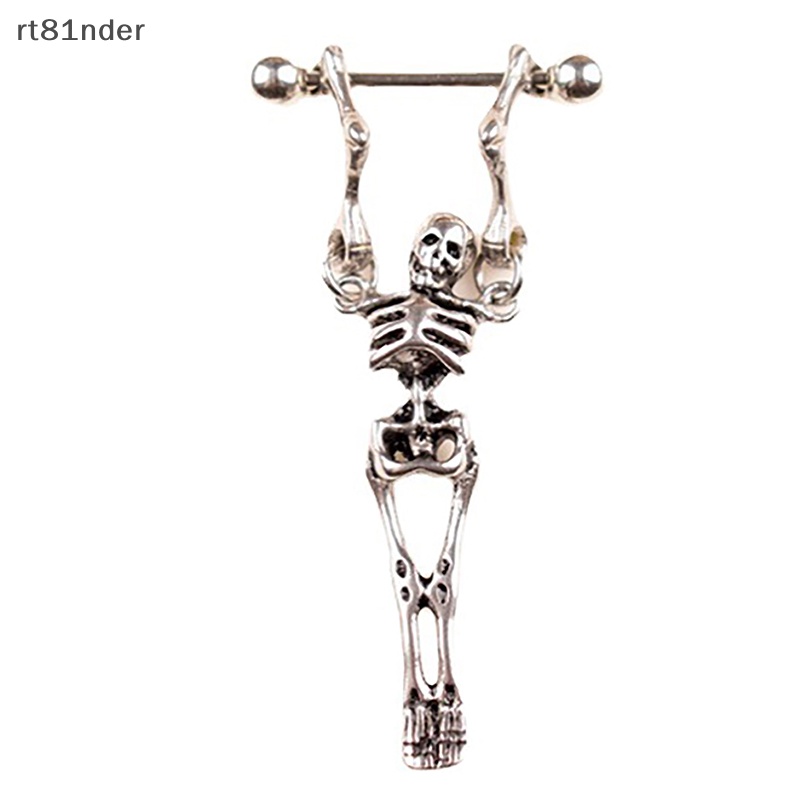 Rt Khuyên Nhũ Hoa Hình Đầu Lâu Bằng Hợp Kim Phong Cách Gothic Punk Quyến Rũ Sáng Tạo Làm Quà Halloween Cho Nữ n