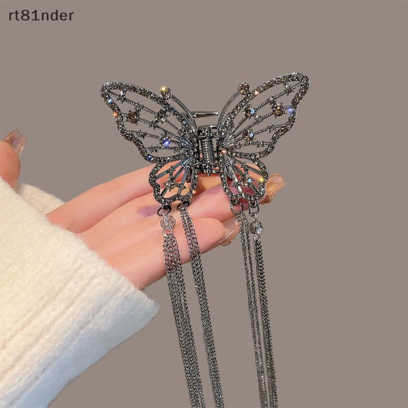 Kẹp Tóc Hình Bướm / Cá Mập Đính Ngọc Trai Đơn Giản Phong Cách Hàn Quốc Cho Nữ