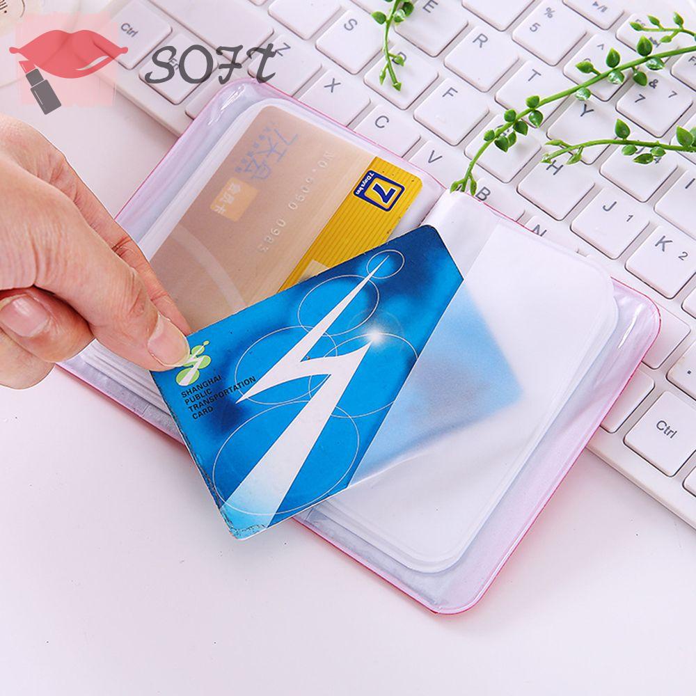 SOFTNESS Vỏ Nhựa PVC Đựng Thẻ 12 Ngăn Hình Nơ Dễ Thương