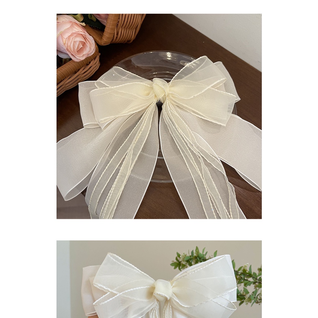 Kẹp Tóc Nơ Ruy Băng Lớn Tinh Tế Thời Trang Cao Cấp Cho Nữ