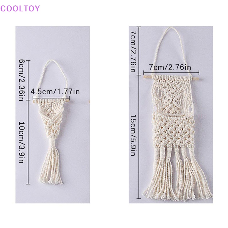 Thảm Dệt Màu Trắng Treo Tường Trang Trí Nhà Búp Bê Phong Cách Bohemian