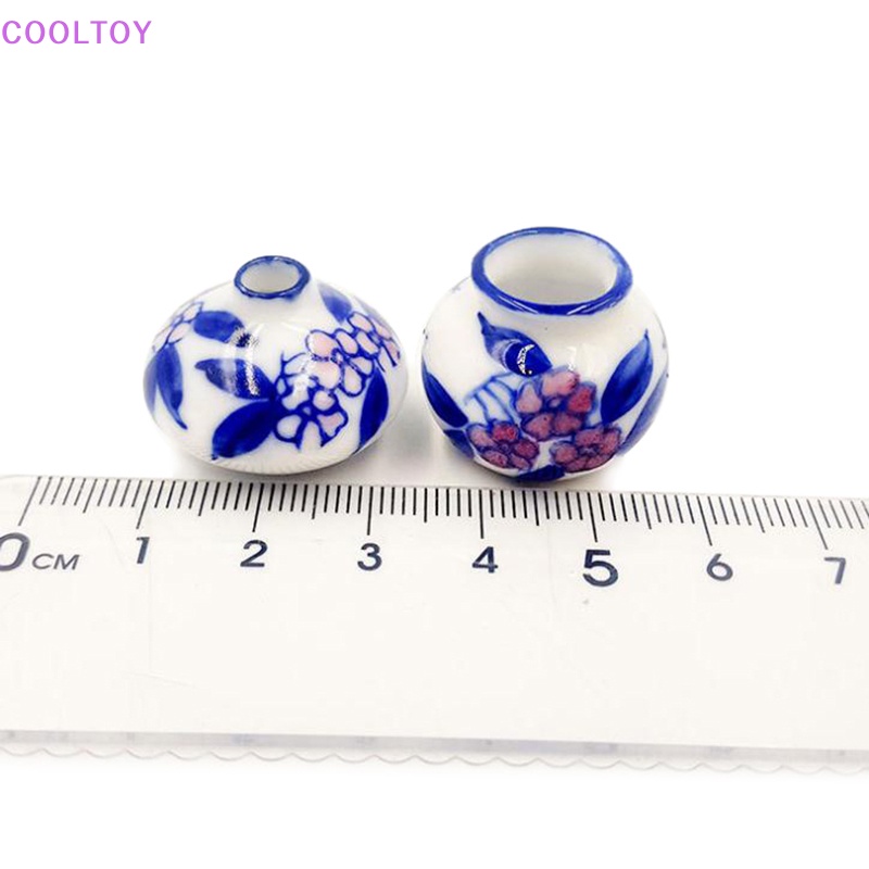 Set 2 Bình Hoa Mini Trang Trí Nhà Búp Bê Tỉ Lệ 1: 12