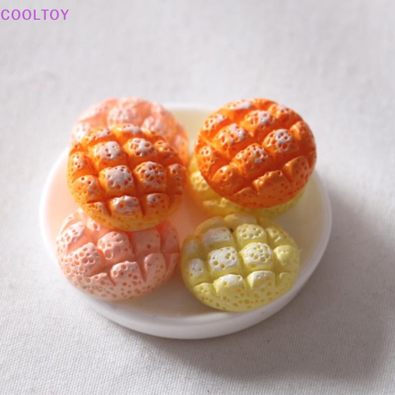 Cooltoy set 6 Mô Hình Bánh Mì Dứa Đồ Chơi Mini Trang Trí Nhà Búp Bê