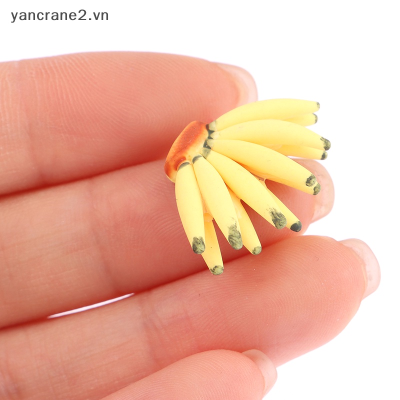 Mô Hình Quả Chuối Giả Bằng Nhựa Resin 1Bunch 1: 12 Trang Trí Nhà Búp Bê 1: 12