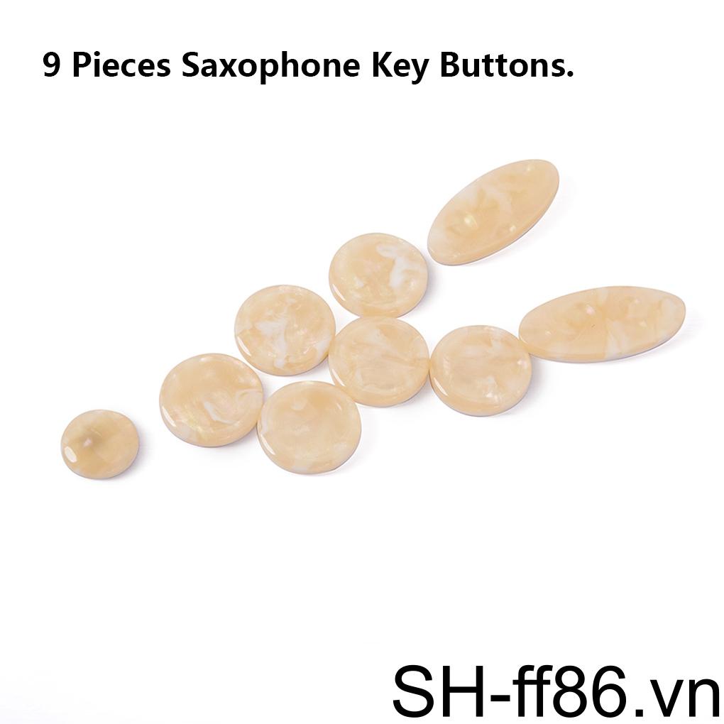 Bộ 9 Nút Bấm Thay Thế Cho Kèn Saxophone Mini Soprano Alto Tenor Sax