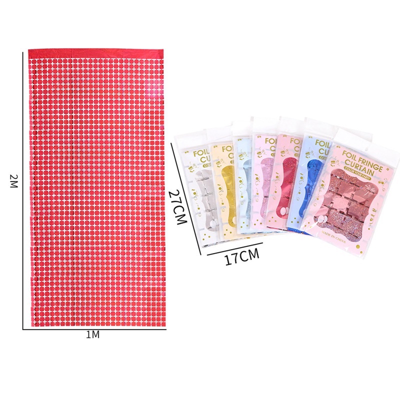 Rèm Cửa Vải Lụa Bóng Hình Vuông Mini 1x2M