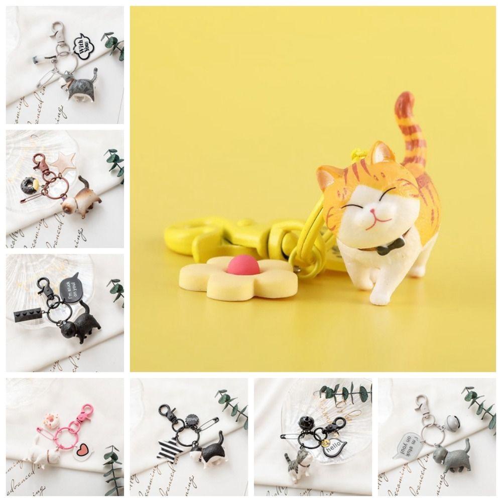 Móc Chìa Khóa Xe Hơi Hình Mèo Dễ Thương DIY