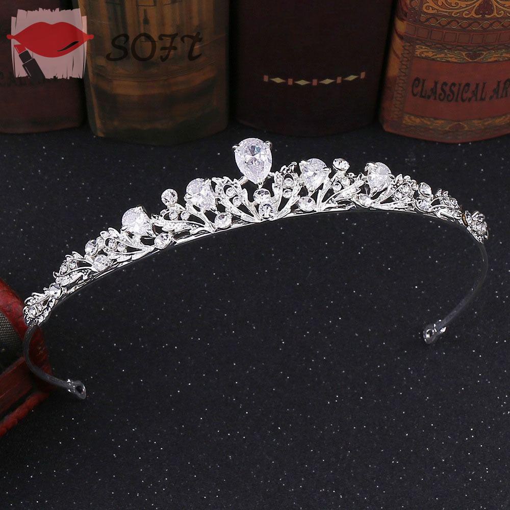 Vương Miện Cài Tóc Bằng Hợp Kim Cho Cô Dâu|Khăn Trùm Đầu Thiết Kế Đơn Giản Tiện Dụng