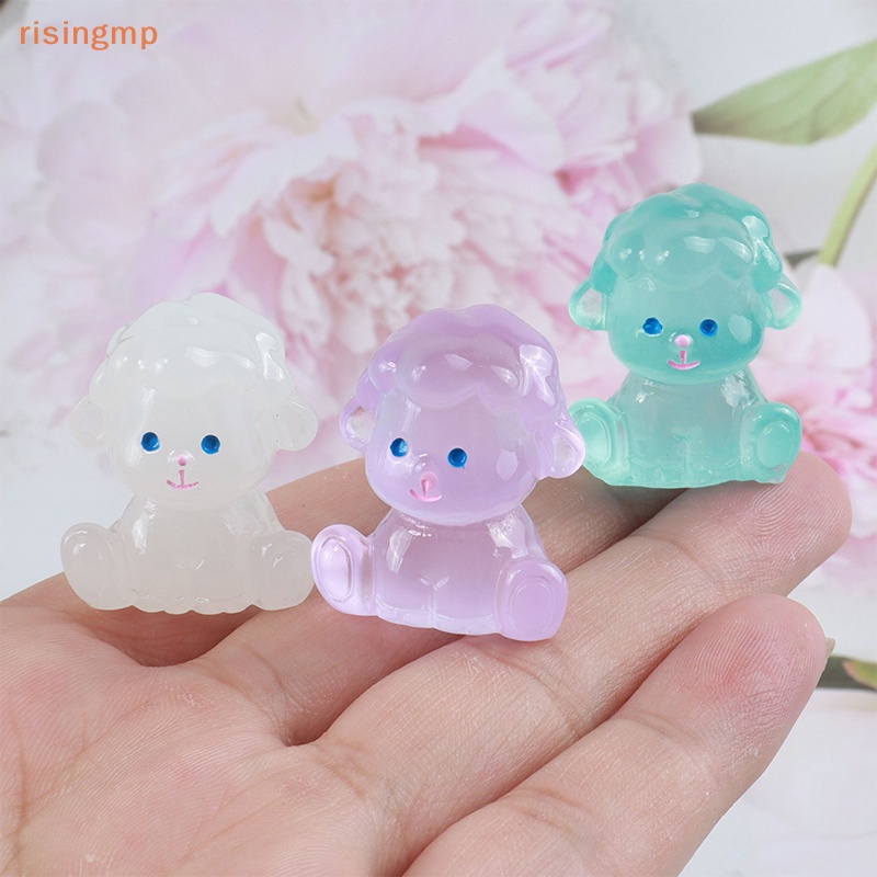Set 5 Mô Hình Cún / Sư Tử Dạ Quang Dễ Thương Trang Trí Điện Thoại / Móc Khóa DIY
