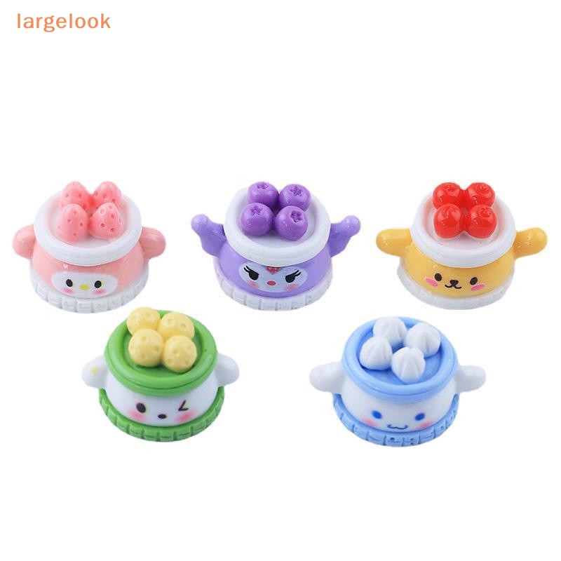 Set 2 Kẹp Tóc Hình Bánh Kem / Trái Cây / Động Vật 3D DIY Bằng Nhựa Resin Dành Cho Tủ Lạnh / Điện Thoại