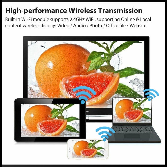 Thiết Bị Nhận Tín Hiệu Wifi 1080p Không Dây Chuyên Dụng Cho Airplay Miracast