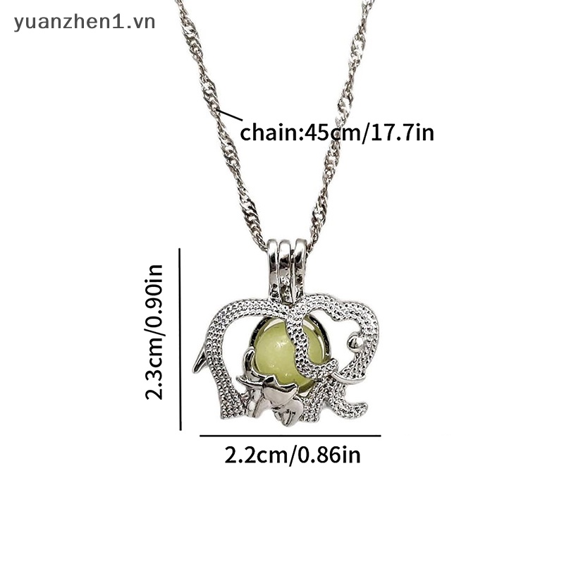 Vòng cổ Mặt Hình Chú Voi Phát Sáng Phong Cách Cổ Điển Cho Nam Và Nữ