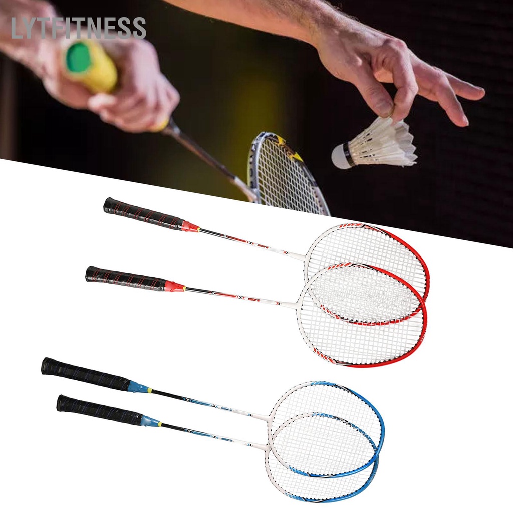 Set 2 Vợt Cầu Lông Với Tay Cầm Thoải Mái Cho Người Lớn Và Trẻ Em