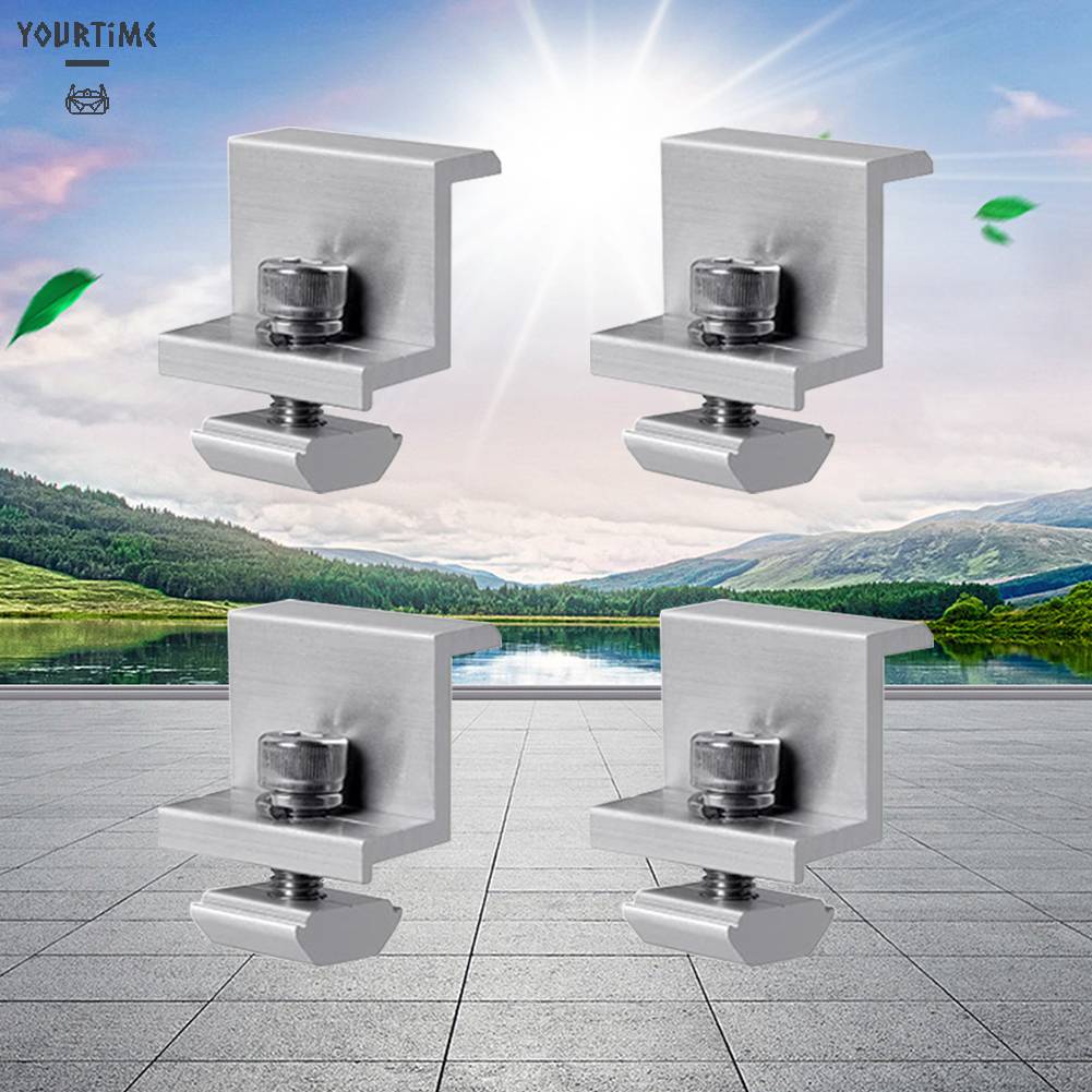 Bộ 4 Giá Đỡ Tấm Pin Năng Lượng Mặt Trời Bằng Hợp Kim Nhôm Gắn Nóc Xe