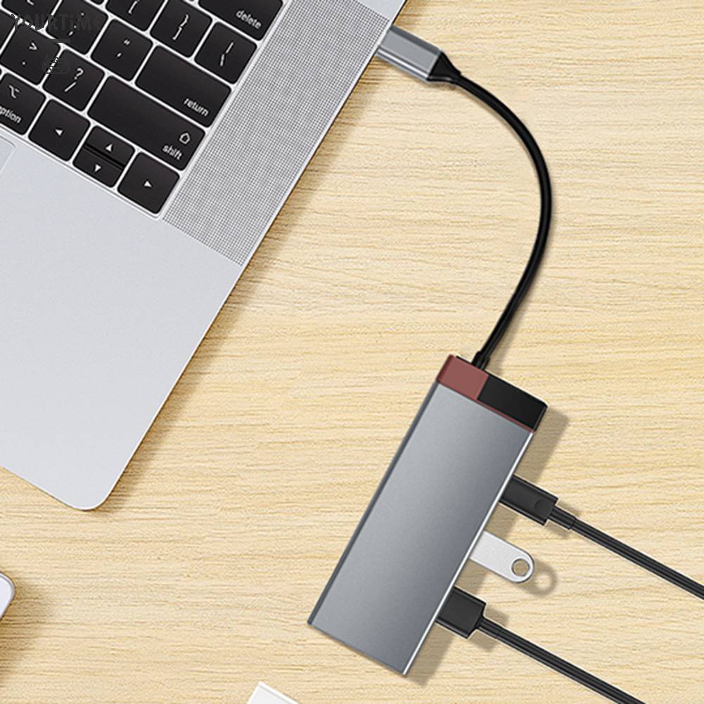 Hub Chia Cổng Type C 5GMbps 10 Trong 1 Cho MacBook PC