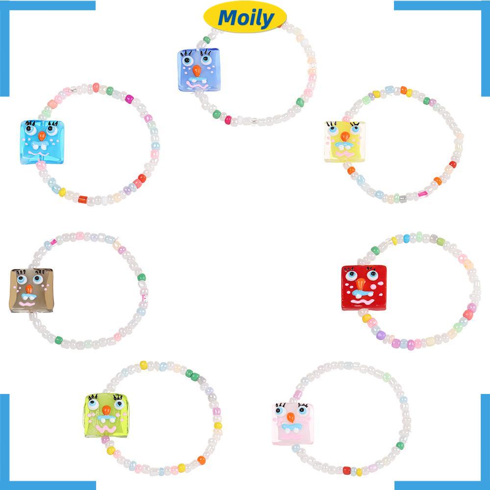 Vòng Tay Chuỗi Hạt Co Giãn Hình Động Vật Hoạt Hình Dễ Thương