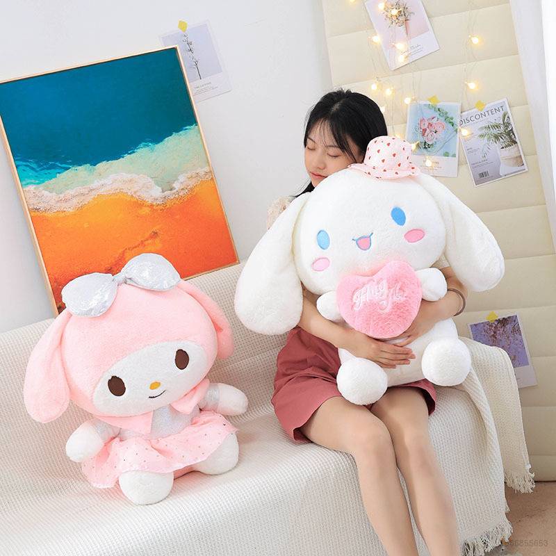 Thỏ Nhồi Bông SY2 55cm Sanrio My Melody Cinnamoroll Đội Mũ Cho Bé Gái YS2