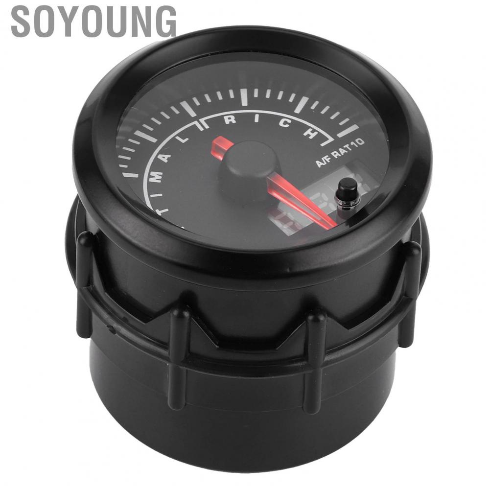 Soyoung Universal Fuel Ratio Gauge Pointer  Digital Display 52mm Dia Auto Instr