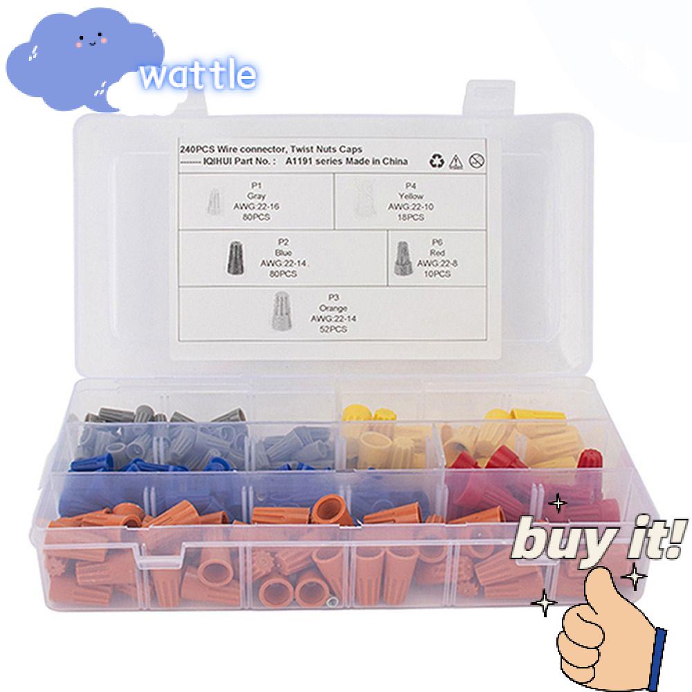 Bộ 240 Đầu Nối Dây Điện Nhiều Màu Kèm Hộp Đựng Tiện Dụng