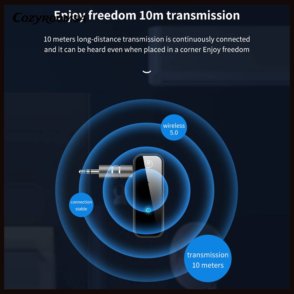 Thiết Bị Truyền Nhận Tín Hiệu Bluetooth 5.0 140mAh Cho Xe Ô Tô