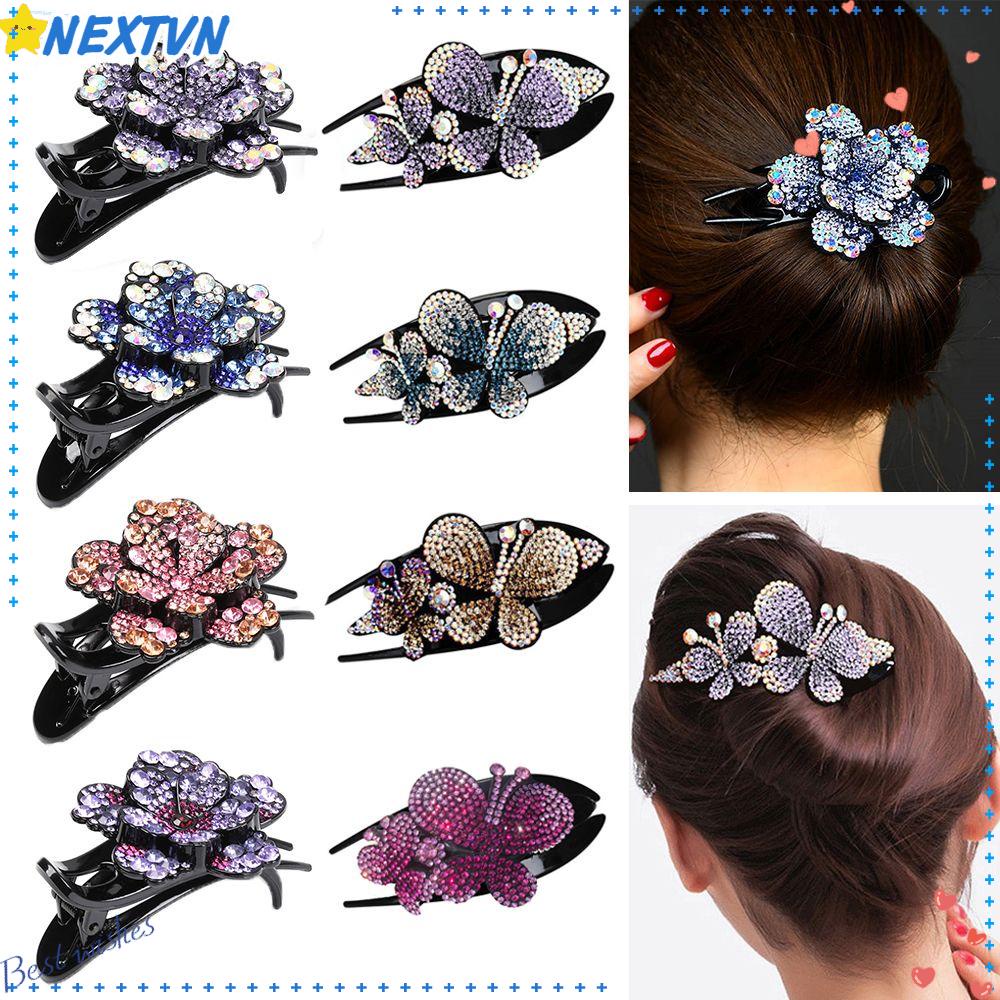 Kẹp Tóc Hình Bướm Và Hoa Xinh Xắn Cho Nữ|Kẹp Tóc Dạng Hạt Tròn