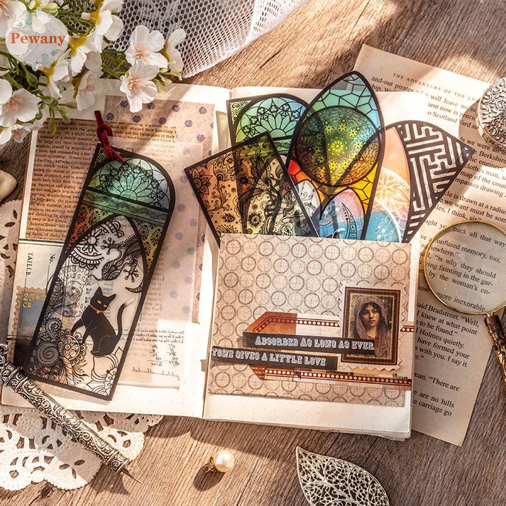 Thẻ Đánh Dấu Trang Sách Hình Mèo Đen Phong Cách Retro