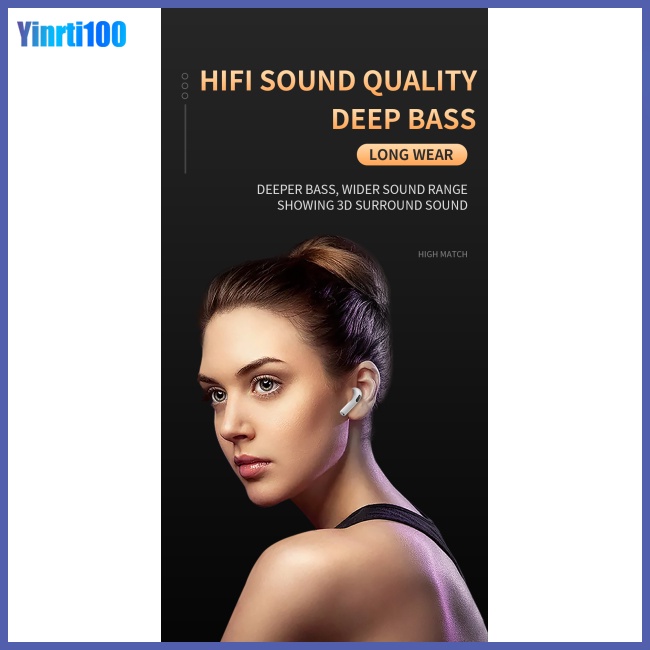 Tai Nghe Nhét Tai Thể Thao Không Dây Yinrti Tws Có Micro Cho Iphone Air Pro 6