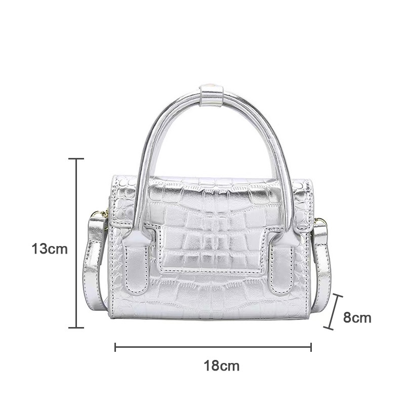 Túi Xách Tote Cầm Tay Màu Vàng / Bạc Thời Trang Cho Nữ